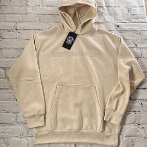 NWT Crooks & Castles Script Hoodie in Natural